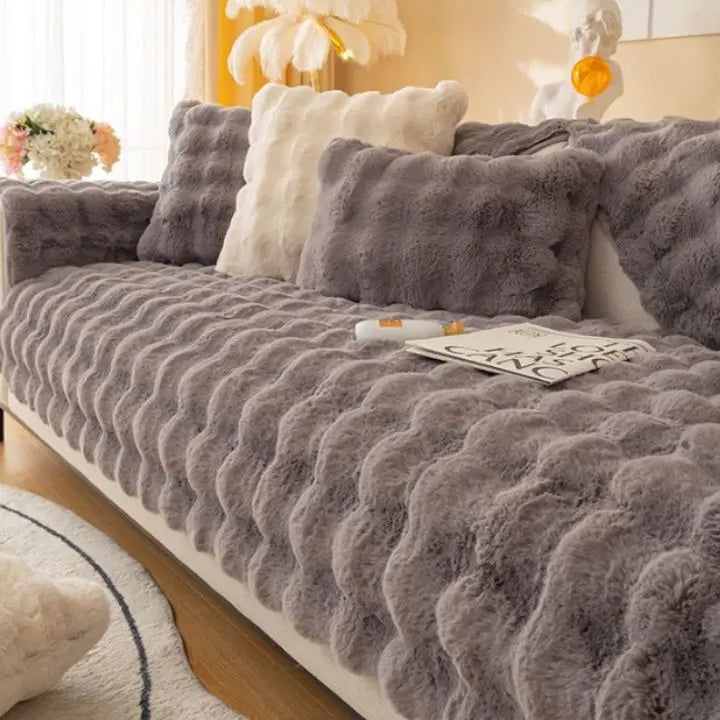 BowLift | Thick Rabbit Plush Sofa Cover