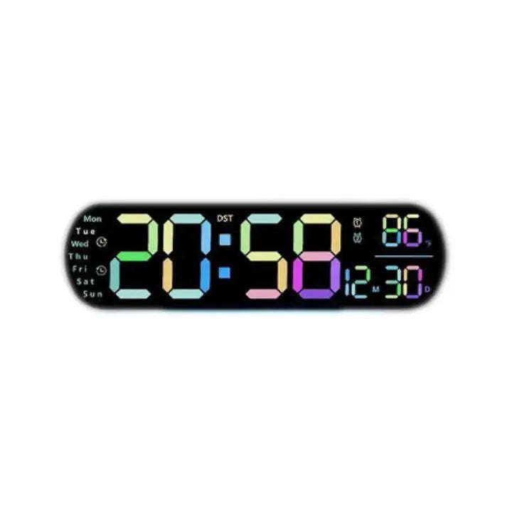 BowLift | Digital Wall Clock Large LED Display with Remote Control