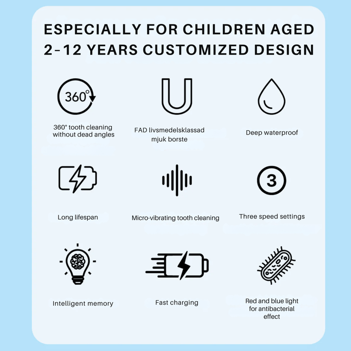 BowLift | Electric Children's Toothbrush with 360° Cleaning