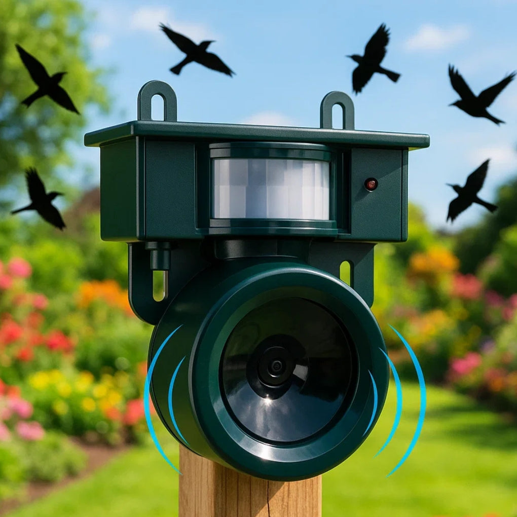 BowLift | Motion Sensor Bird Deterrent for Crows: Ideal Pigeon Repeller with Sound Scarer