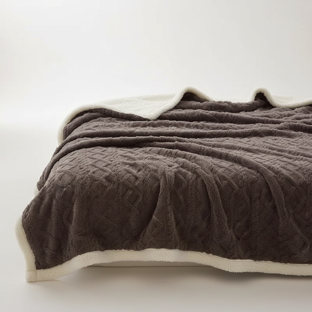 BowLift | WarmHome Winter Blanket – Luxury Lambswool Fleece Blanket with Double-Sided Design