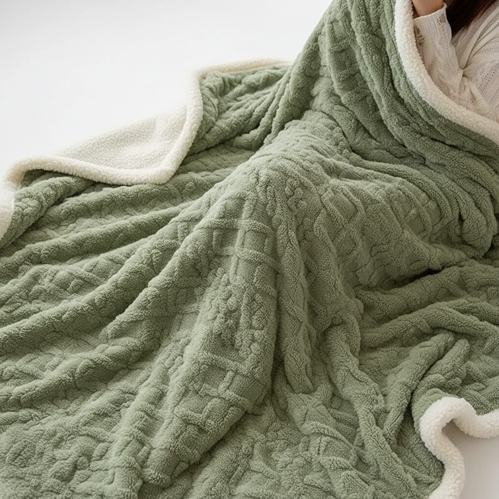BowLift | WarmHome Winter Blanket – Luxury Lambswool Fleece Blanket with Double-Sided Design