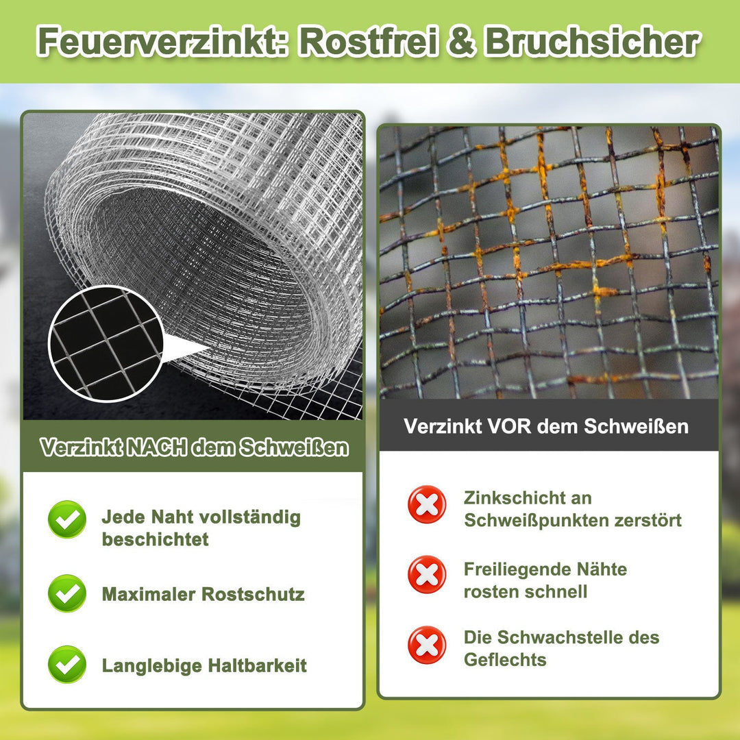 Wire mesh Galvanized 5m/10m Aviary wire Mole mesh | Bowlift