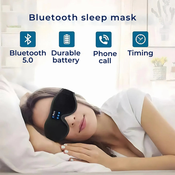 DreamSounds Bluetooth Sleeping Mask with Built-in Headphones | for Travel - Meditation - Light Blocking Comfort Bowlift