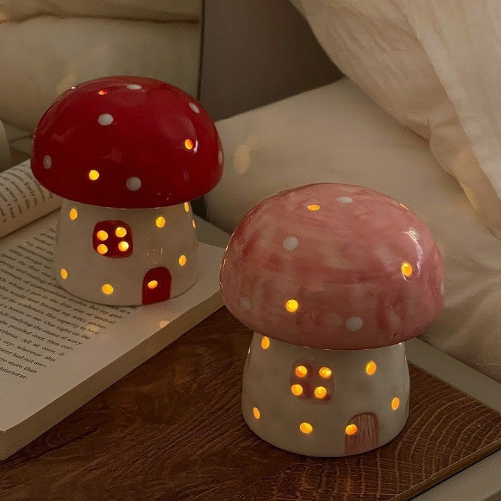 BowLift | Dreamy Mushroom Shape Ceramic Bedside Lamp