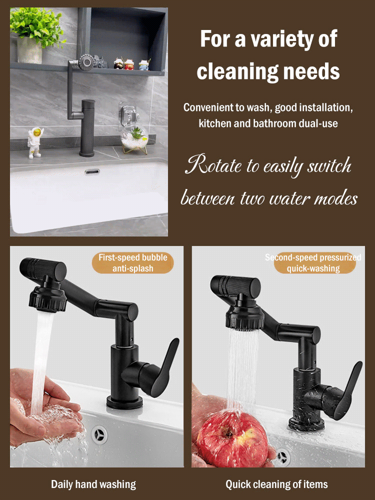 BowLift | Redatable 1080° Faucet – Robot Arm Design & 2 Spray Types