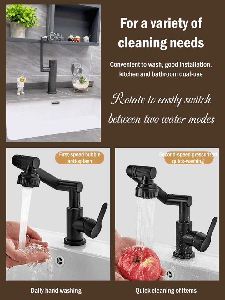 BowLift | Redatable 1080° Faucet – Robot Arm Design & 2 Spray Types
