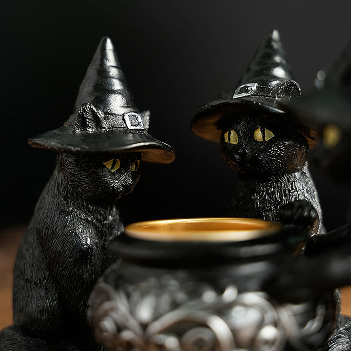 BowLift | Three Witches Cats | Tea Light Holder for Halloween