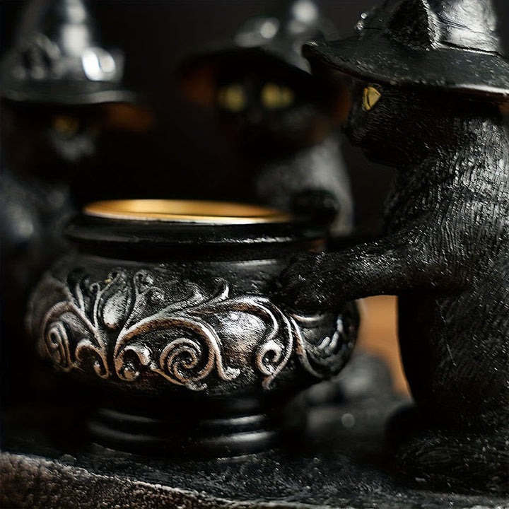 BowLift | Three Witches Cats | Tea Light Holder for Halloween