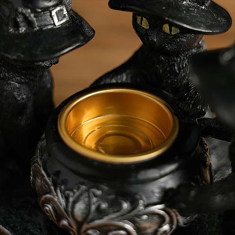BowLift | Three Witches Cats | Tea Light Holder for Halloween