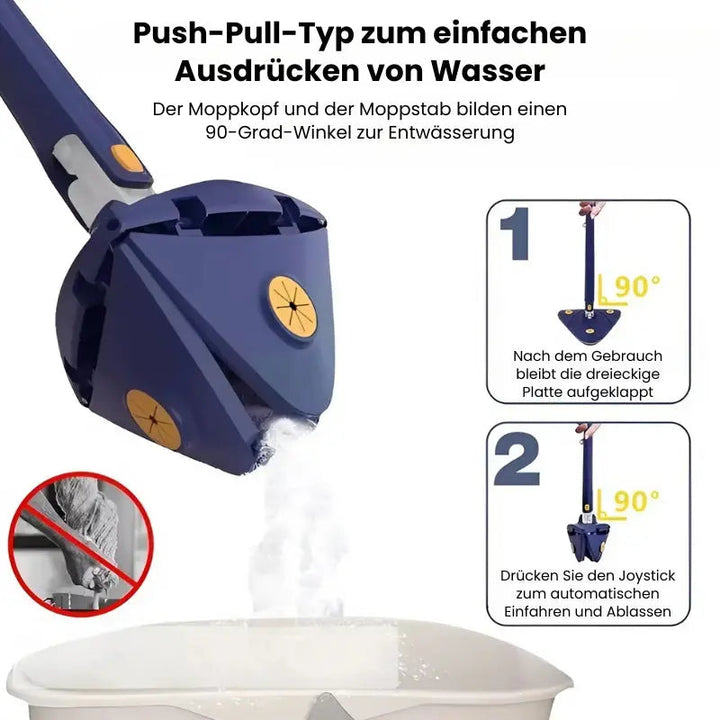 BowLift | Triangular Mop with 360° Redation and Easy Wringing