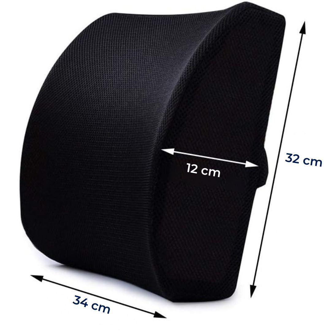 DriveEase | Car Lumbar Support Cushion – Memory Foam Relief – Breathable Mesh – Ideal for Commute & Long Drives Bowlift