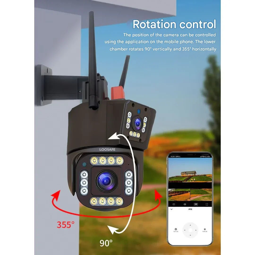 BowLift | DualGuard Solar 4K – Wireless Security Camera with Solar Panel & 360° App Control