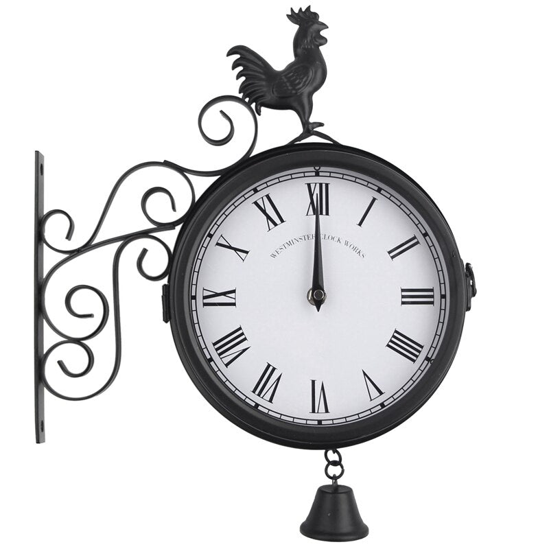 BowLift | Retro Double-Sided Black Wall Clock