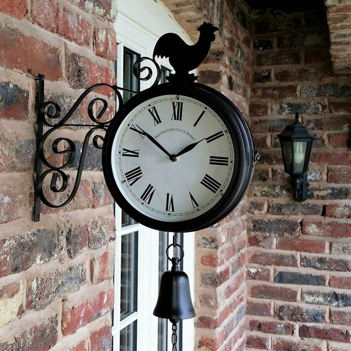 BowLift | Retro Double-Sided Black Wall Clock