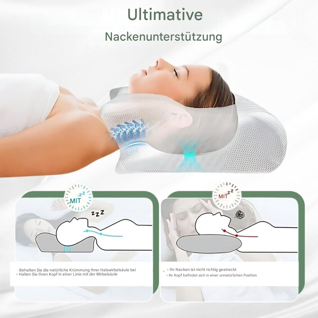RelaxNeck Ergonomic Memory Foam Pillow – Support for Neck and Back | Bowlift