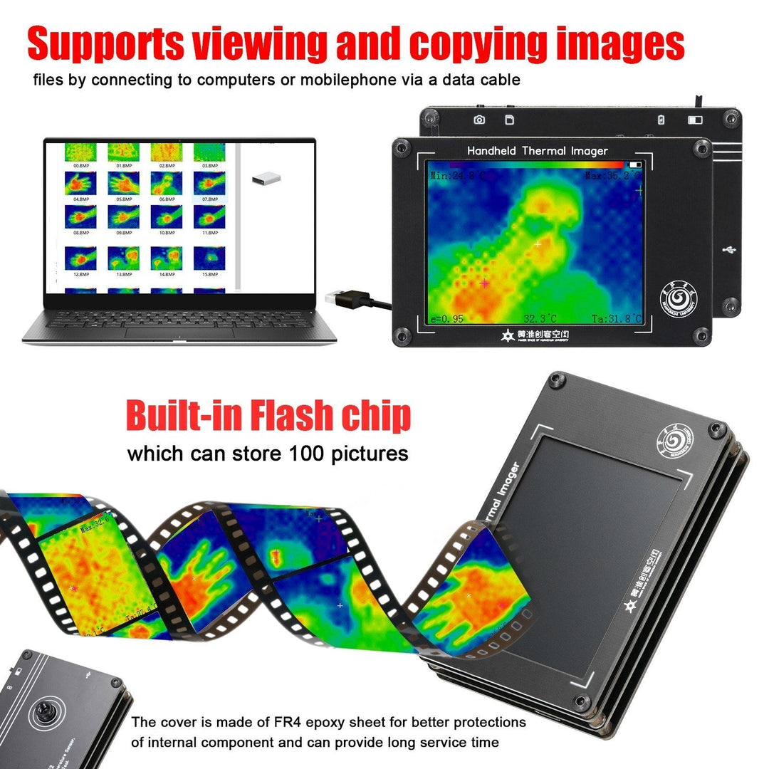 Portable Infrared Thermal Imaging Camera -40~300℃, 3.4 Inch LCD Display, portable digital thermal camera with temperature sensors