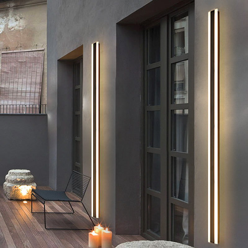 LED Outdoor Long Wall Lamp Bowlift