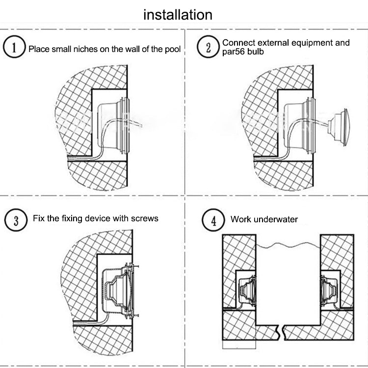 BowLift | 18W LED Recessed Pool Light Underwater Light Source (Warm White Light)