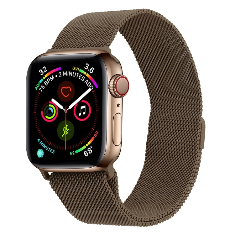 BowLift | Frerndorf | Milanese stainless steel watch strap for Apple Watch Series 9&8&7 41mm / SE 3&SE 2&6&SE&5&4 40mm / 3&2&1 38mm (Brown)