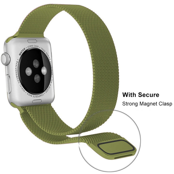 BowLift | Frerndorf | Milanese stainless steel watch band for Apple Watch Series 9&8&7 41 mm / SE 3&SE 2&6&SE&5&4 40 mm / 3&2&1 38 mm (Vintage Gold)