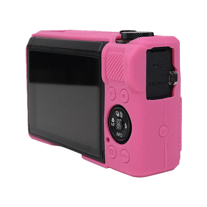 BowLift | For Canon PowerShot G7 X Mark III / G7X3 Soft Silicone Protective Case with Lens Cap (Rose Red)