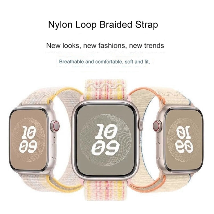 BowLift | For Apple Watch Series 5 40mm Loop Nylon Watch Strap (Starlight Yellow Pink)