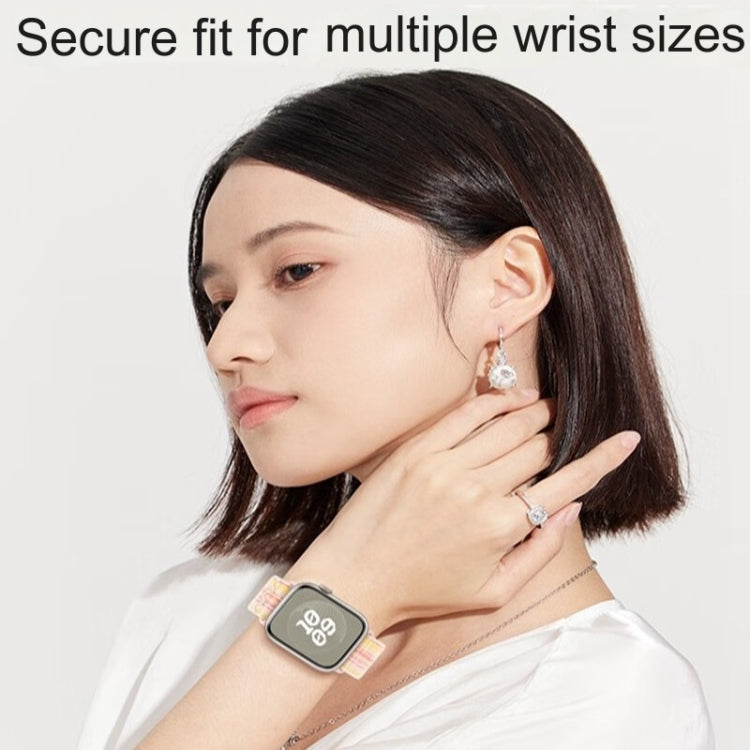 BowLift | For Apple Watch Series 5 40mm Loop Nylon Watch Strap (Starlight Yellow Pink)