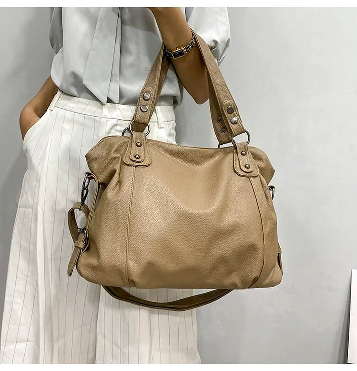 BowLift | Women's Tote Bag with Soft Faux Leather Feel and Practical Multiple Compartments