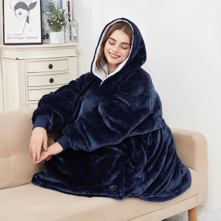 BowLift | USB-heated blanket hoodie with fused warmth