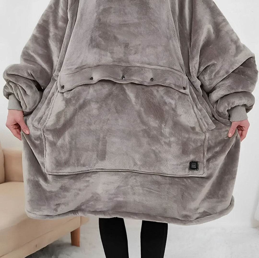 BowLift | USB-heated blanket hoodie with fused warmth
