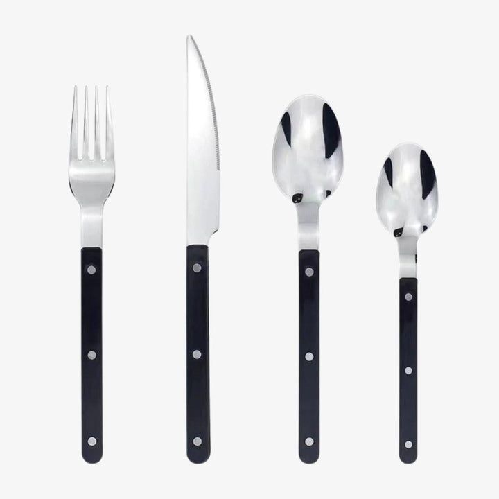 BowLift | 4-Piece Stainless Steel Flatware Set with Engraved Design