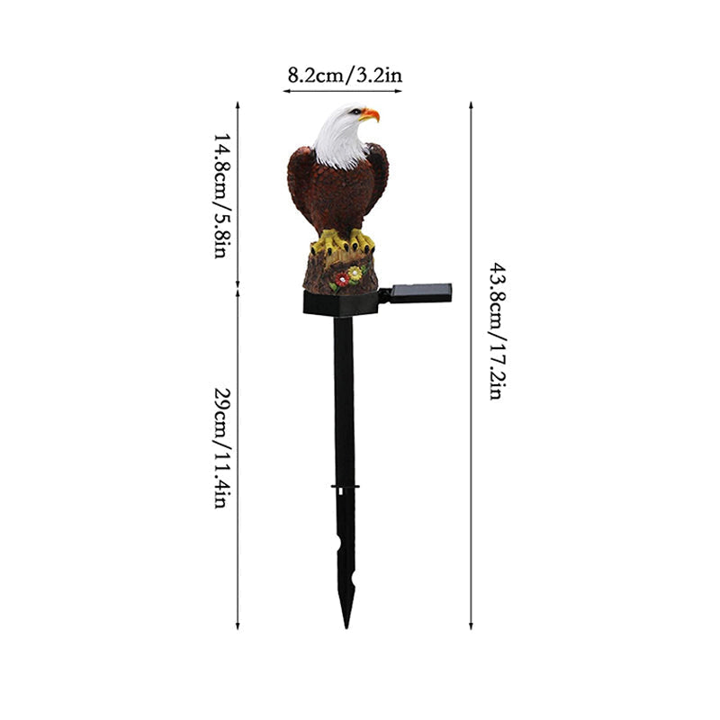 Garden Eagle Owl Parrot Statue LED Solar Light Outdoor Waterproof Lawn Lamp | Bowlift