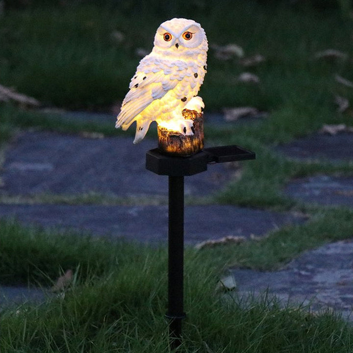 Garden Eagle Owl Parrot Statue LED Solar Light Outdoor Waterproof Lawn Lamp | Bowlift