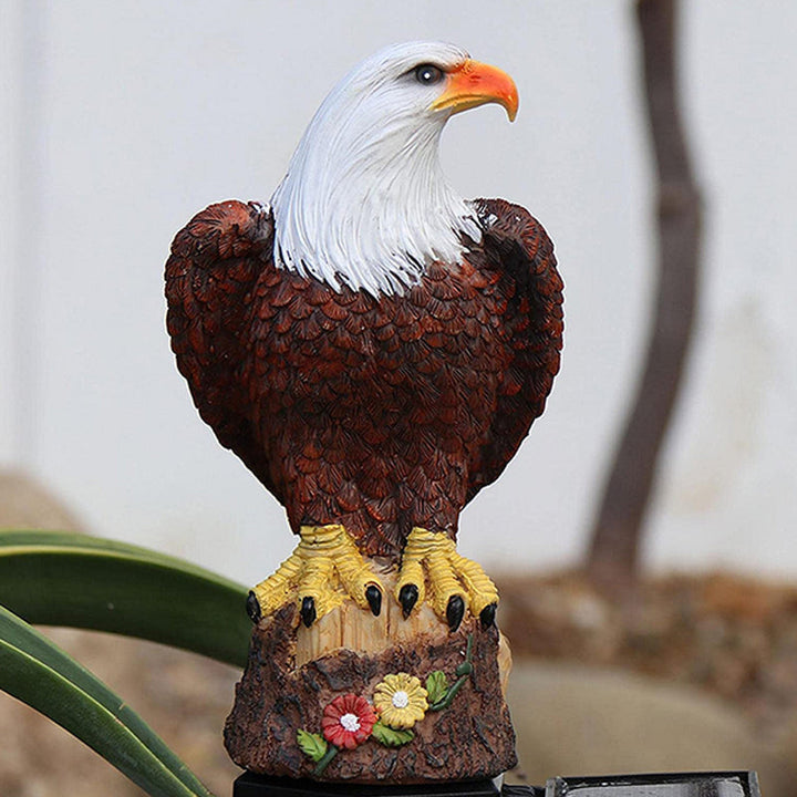 Outdoor Eagle Owl Statue LED Solar Garden Light Waterproof Lawn Lamp | Bowlift
