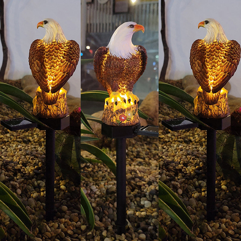 Garden Eagle Owl Parrot Statue LED Solar Light Outdoor Waterproof Lawn Lamp | Bowlift