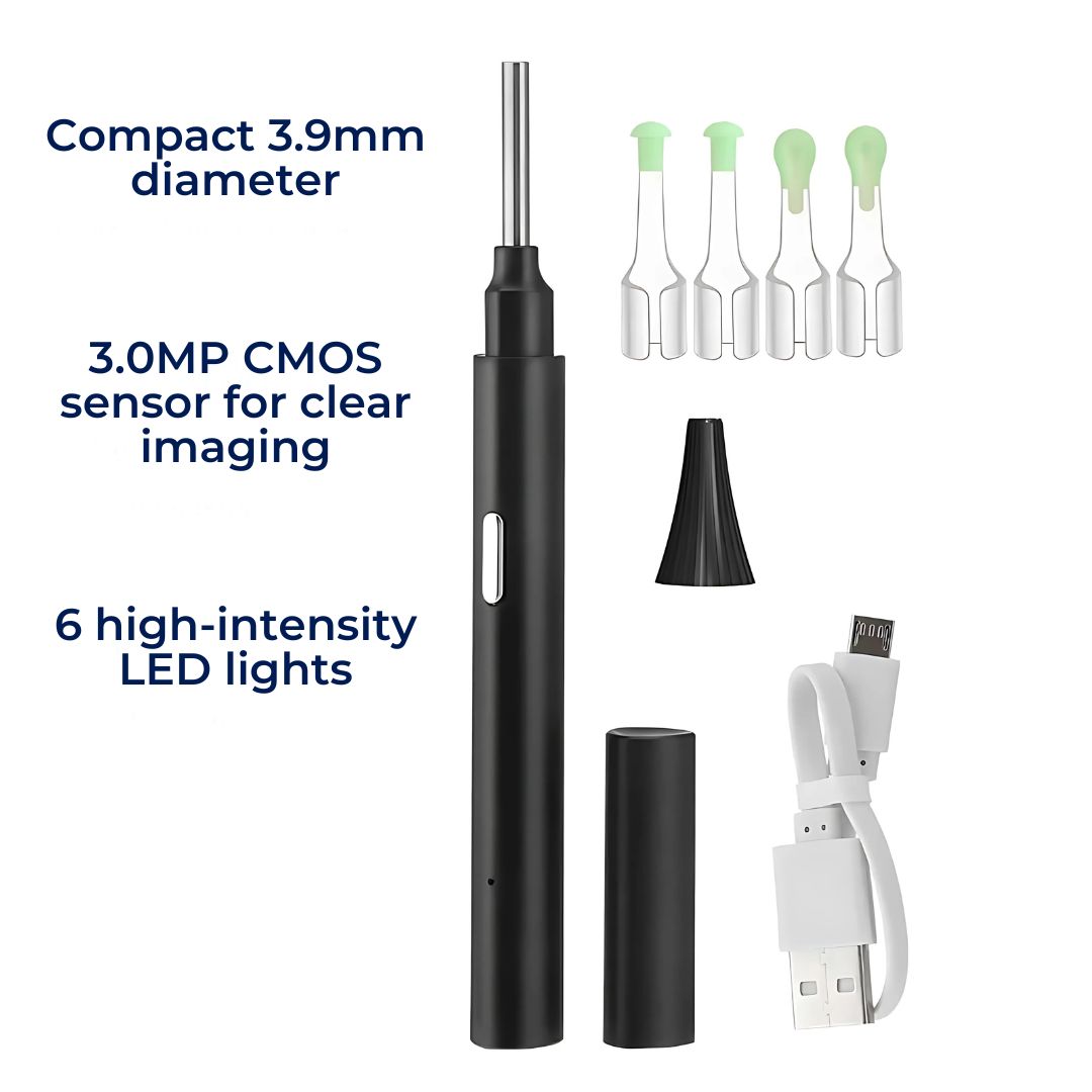 EarScope Pro - Smart Visual Earwax Removal Tool | LED Camera and Soft Tips - Safe and Precise Ear Cleaning Bowlift