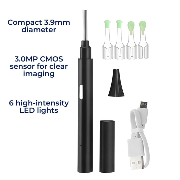 EarScope Pro - Smart Visual Earwax Removal Tool | LED Camera and Soft Tips - Safe and Precise Ear Cleaning Bowlift