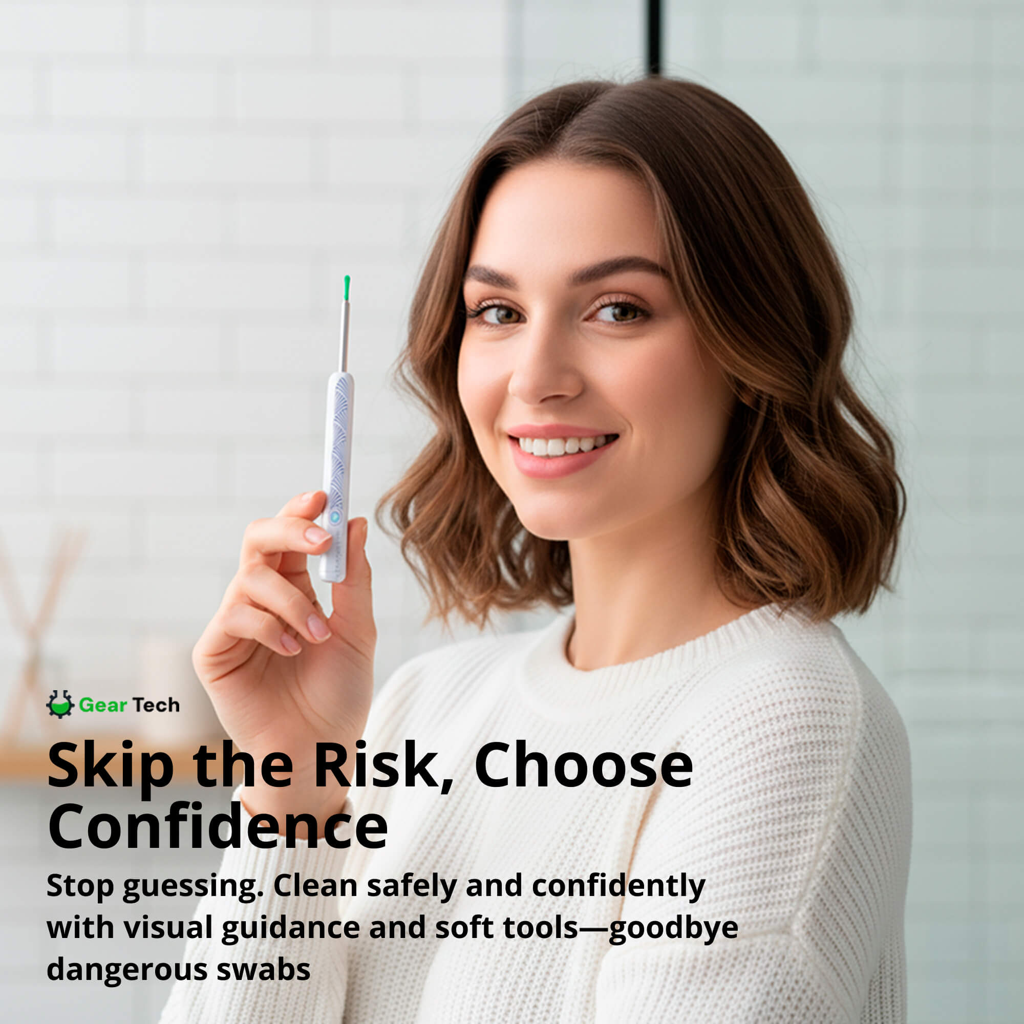 BowLift | EarScope Pro Ear Wax Removal Kit | High-Resolution Camera & LED Lights for Safe Home Use