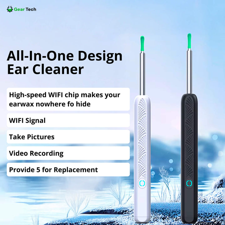 BowLift | EarScope Pro Ear Wax Removal Kit | High-Resolution Camera & LED Lights for Safe Home Use