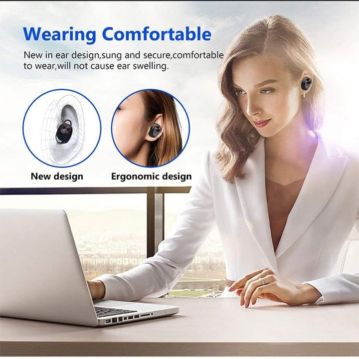 Wireless In-Ear Headphones Bluetooth V5.0 (black) | Bowlift