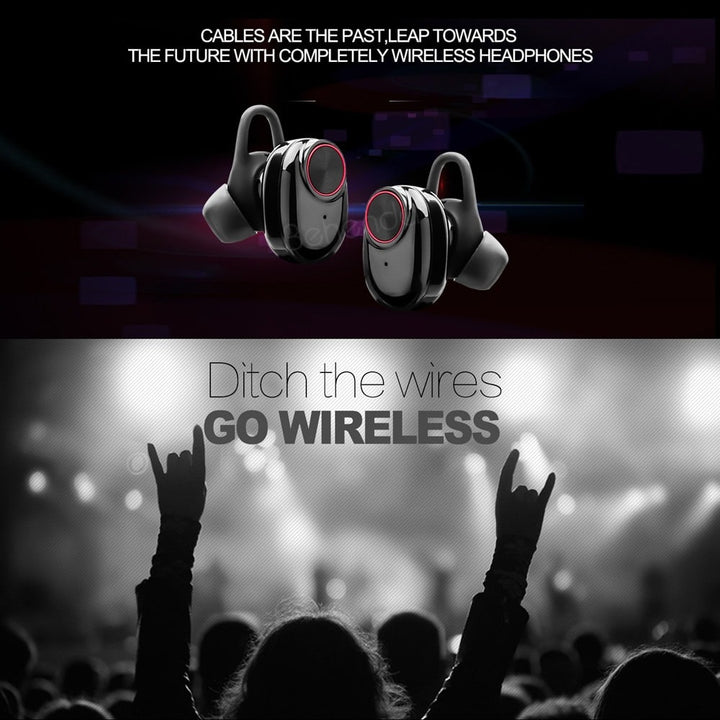 Wireless In-Ear Headphones Bluetooth V5.0 (black) | Bowlift