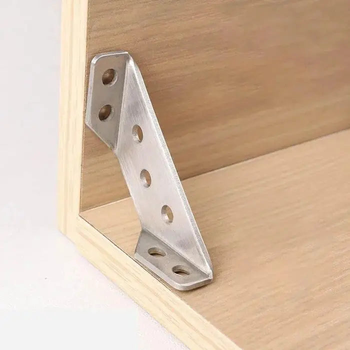 BowLift | Corner connector made of stainless steel – Rust-free trapezoidal brace angle for stability (10 pieces)