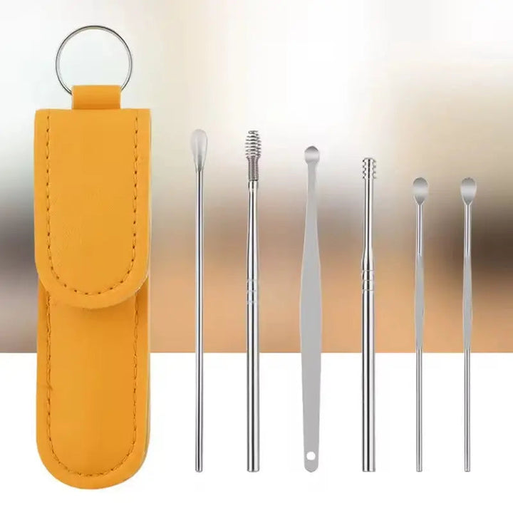 Stainless Steel Ear Cleaner Set 6-piece for Ear Care | Bowlift