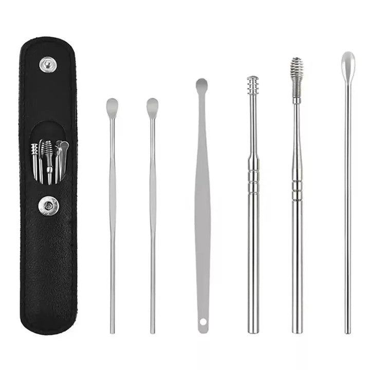 Stainless Steel Ear Cleaner Set 6-piece for Ear Care | Bowlift