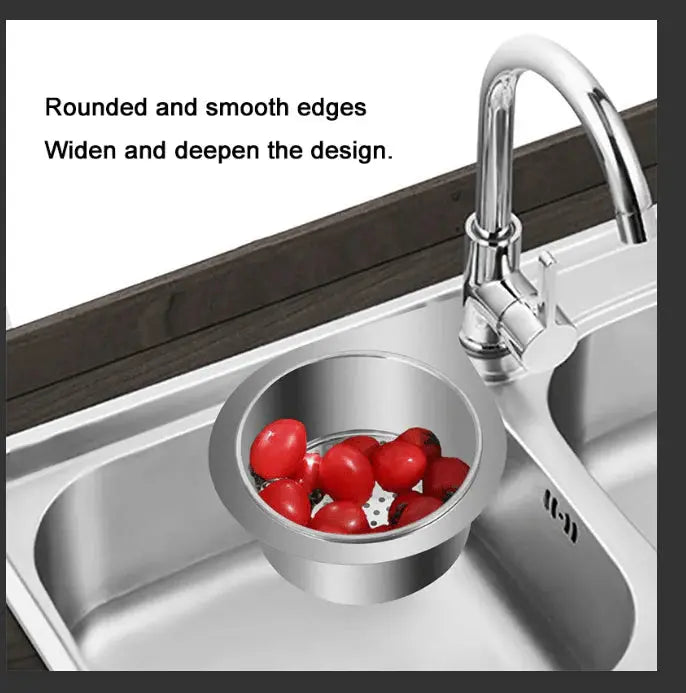 BowLift | Stainless Steel Swan Strainer Basket for Kitchen Sink Corners