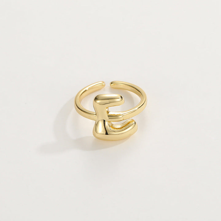 BowLift | Cute Bubble Letter Initial Ring