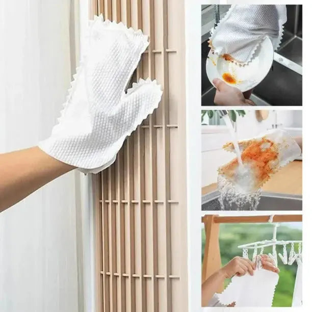 BowLift | Disposable Cleaning Gloves Made of Non-Woven Fabric – Remove Fine Dust Powerfully by Hand