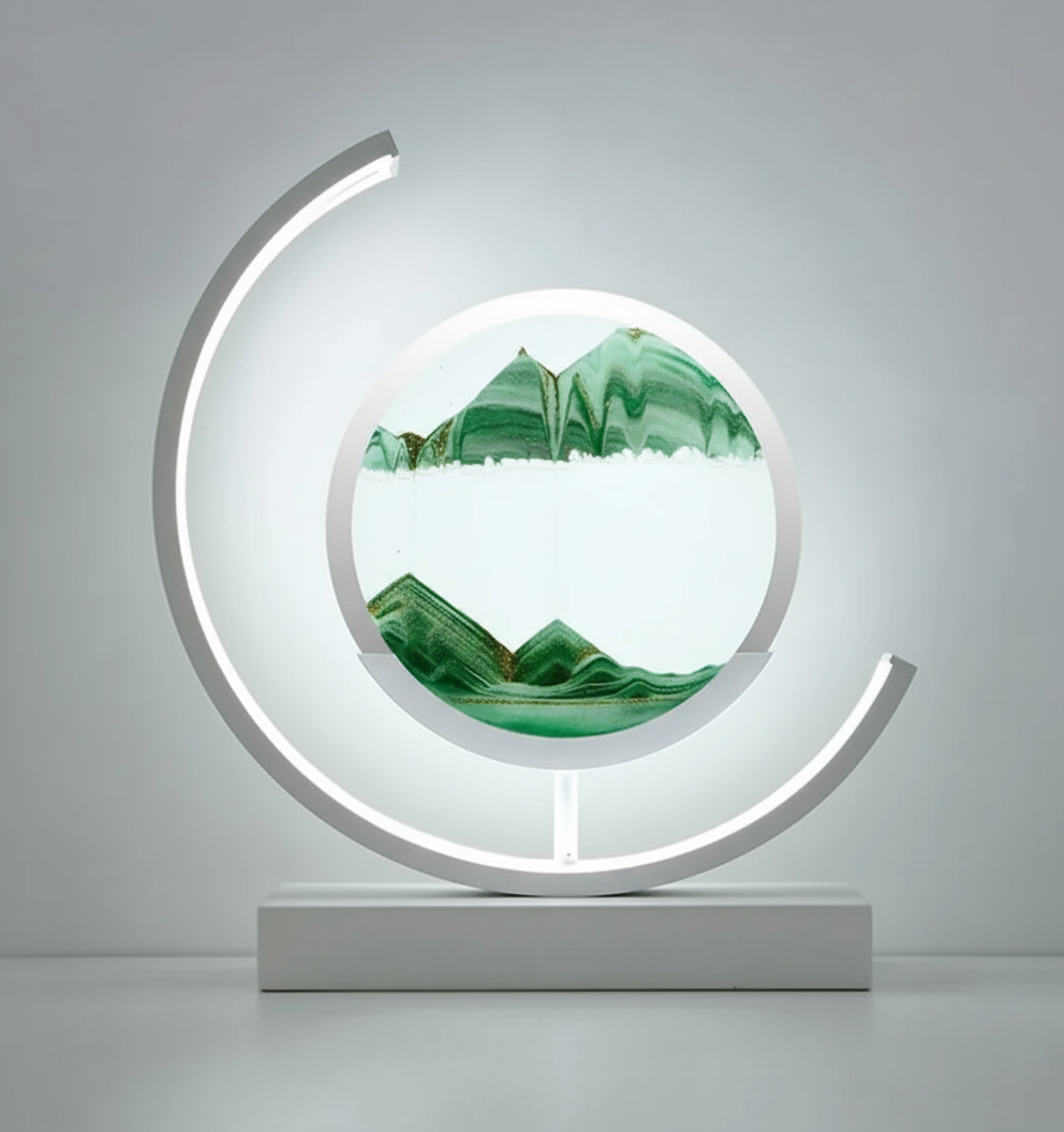 DuneGlow Table Lamp – Handmade Ambient Lamp with Soothing Light and Modern Design | Bowlift
