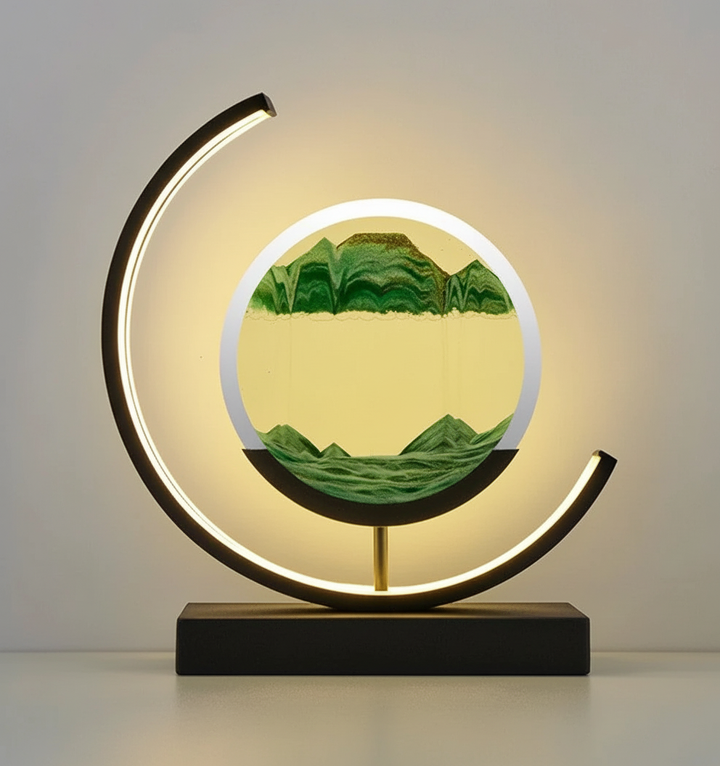 DuneGlow Table Lamp – Handmade Ambient Lamp with Soothing Light and Modern Design | Bowlift